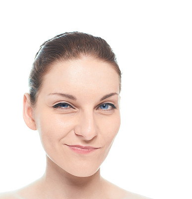 年轻的白人妇女肖像孤立图片下载