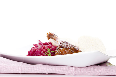 美味的烤鸭。图片下载