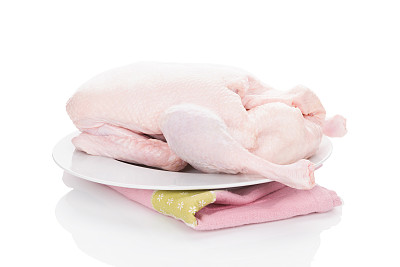 新鲜生鸭肉分离上白。图片下载