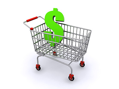 带有美元符号的购物车图片下载