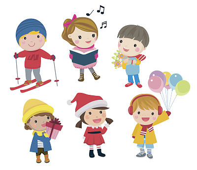 儿童集合组素材图片