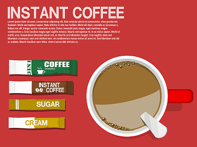 平铺速溶咖啡图片下载