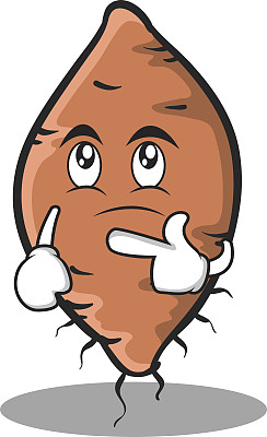 思维面yam人物卡通风格矢量插图图片下载