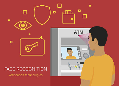 戴眼镜妇女的脸部识别图片下载