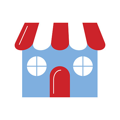 商店建筑正面图标图片下载