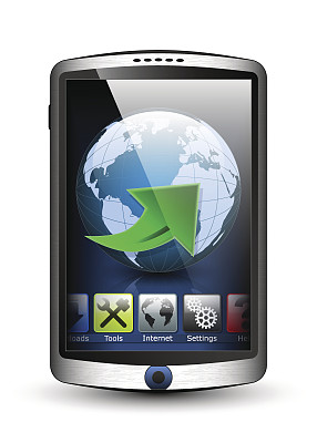 带有菜单和互联网图标的智能手机图片下载