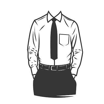 *黑白时尚男士标志插图。黑白矢量对象图片下载