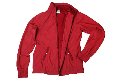 红色女人的运动夹克图片下载