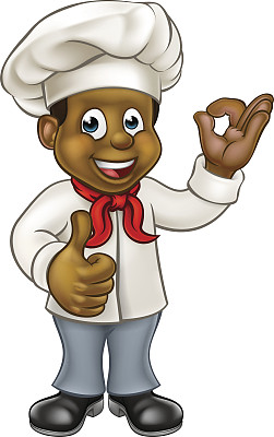 卡通黑人厨师图片下载