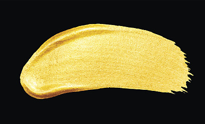 矢量金色笔触为您惊人的设计项目。水彩纹理油漆染色隔离黑色。抽象手绘金色背景，用于问候，礼物，结婚卡图片下载