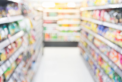 百货商店或超市里模糊货架的照片图片下载