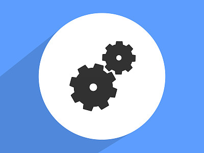 齿轮，平面设计风格图片下载