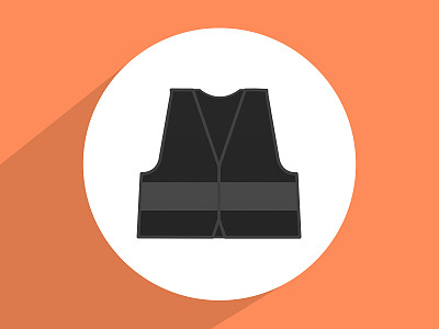 反光背心，强制使用，平面设计风格图片下载