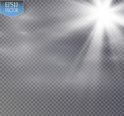 星星和雾或烟雾在透明的背景上图片下载