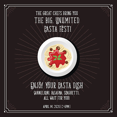 意大利烹饪矢量意大利面节图片下载