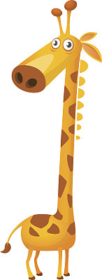 卡通长颈鹿。矢量图标长颈鹿字符隔离素材图片