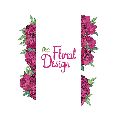 花的矢量边界图片下载