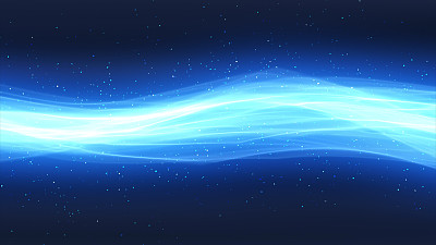 闪闪发光的粒子和波浪线图片下载