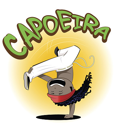 一个卡通巴西卡波卫拉战士图片下载