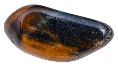 抛光虎眼和鹰眼宝石孤立图片下载