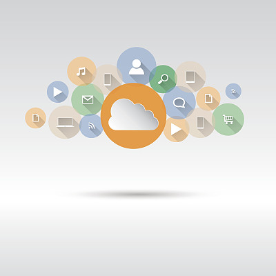 云计算和应用概念。图片下载