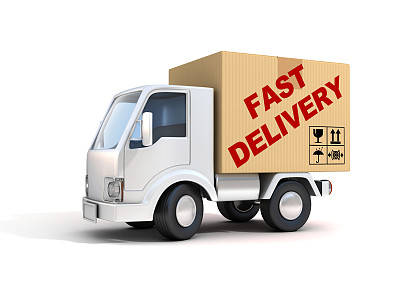 后面有快件的货车图片下载