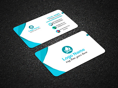 带样机的名片设计素材图片