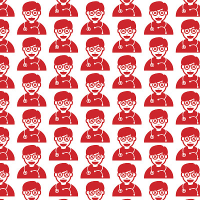 图案背景医生面部表情图标图片下载