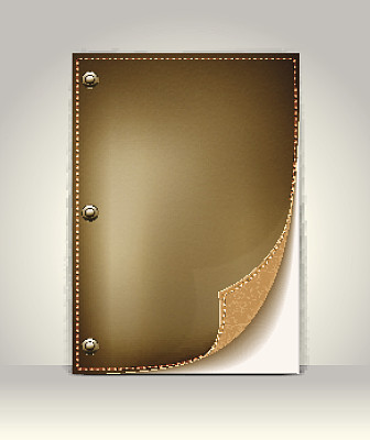 传单或宣传册模板，皮革背景图片下载