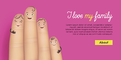 幸福的家庭卡图片下载