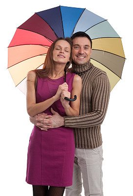 情侣撑伞图片下载