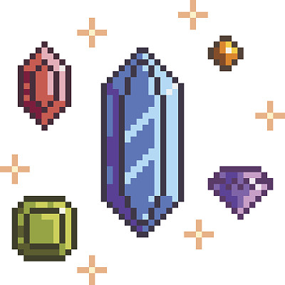 矢量像素艺术卡通图片下载