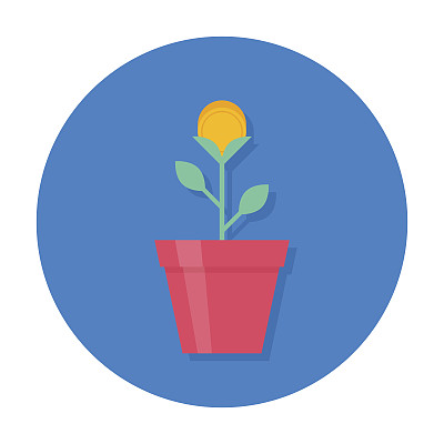 金币花盆图标图片下载