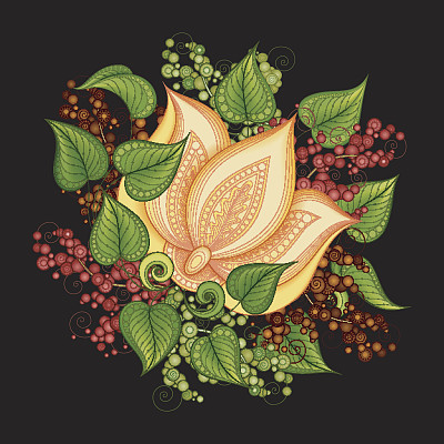 矢量彩色花背景图片下载