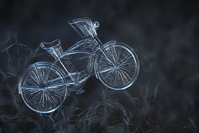 自行车形状的雪花图片下载