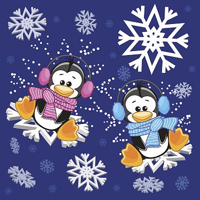 两只企鹅图片下载