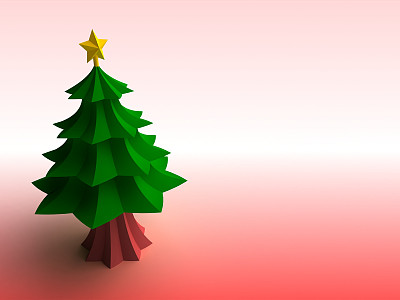 简约圣诞树(卡片背景)图片下载
