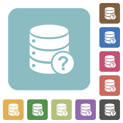 数据库查询圆角正方形平面图标图片下载