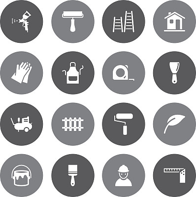 彩色矢量房子绘画- 16个图标图片下载