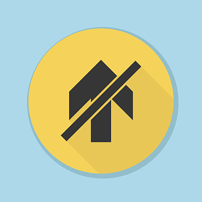 前方禁止前进箭头标志插图图片下载