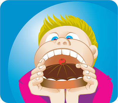 男人正在吃东西图片下载