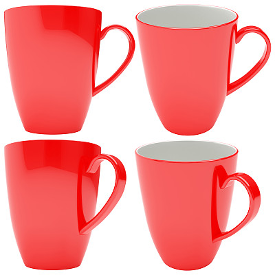 红色陶瓷空杯图片下载