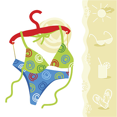 夏日偶像，泳装购物图片下载