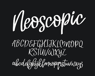 时尚的现代矢量字体素材图片