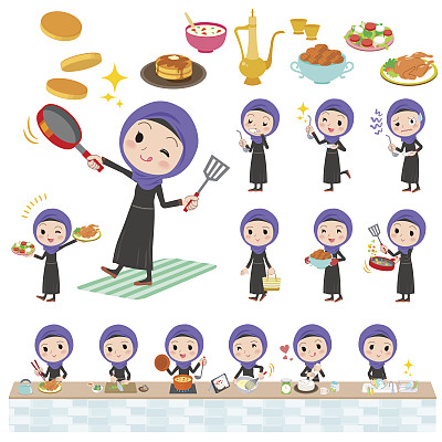 阿拉伯女人做饭图片下载