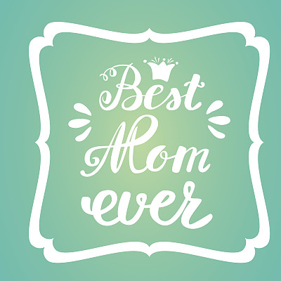 史上最棒的妈妈。母亲节贺卡。手刻字图片下载