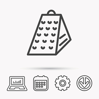 擦菜板图标。厨房工具标志图片下载