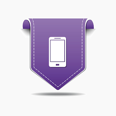 智能手机紫色矢量图标设计图片下载