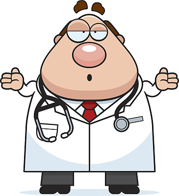 困惑的卡通医生图片下载