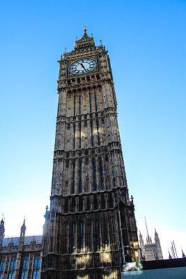 蓝天下的大本钟图片下载